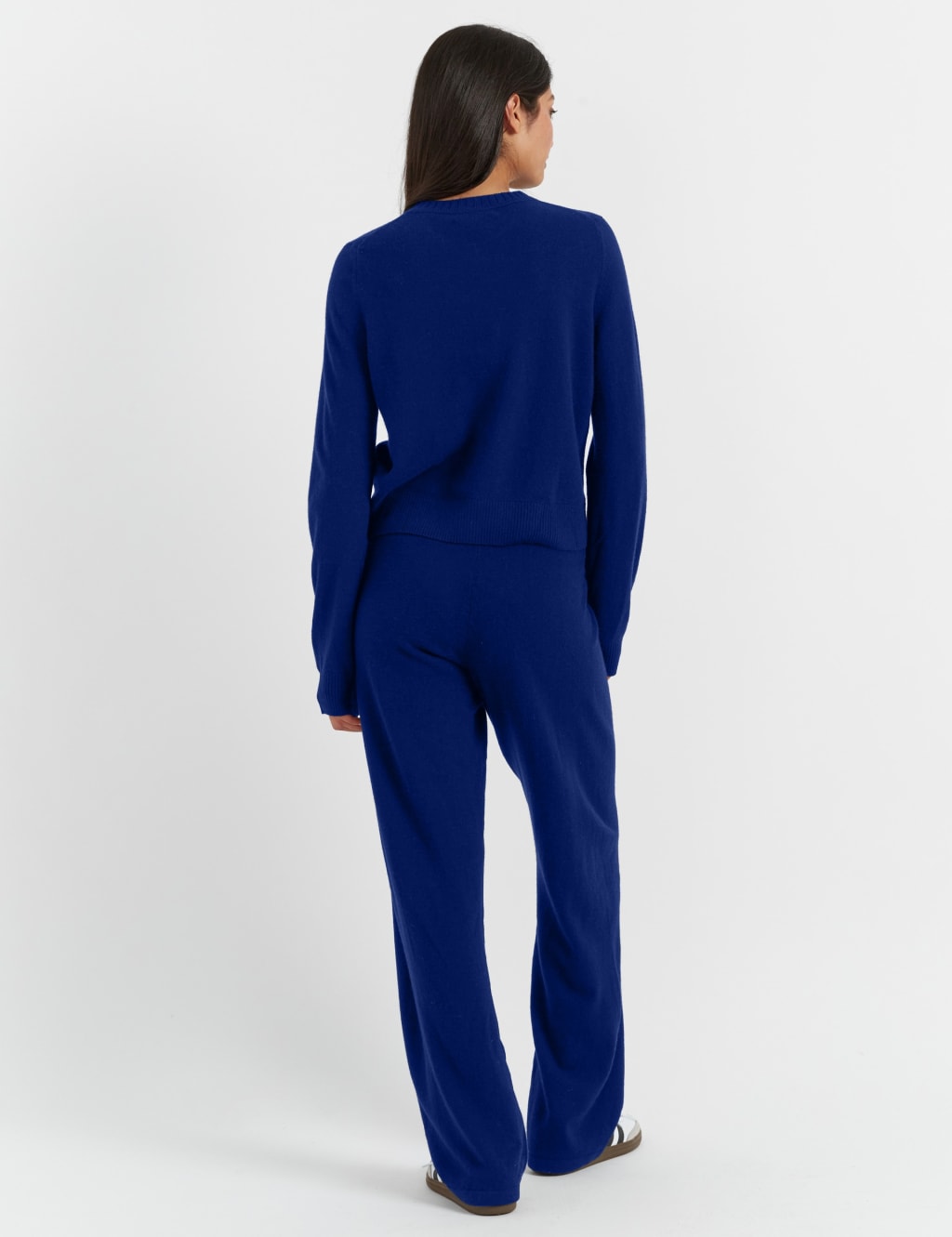 Wool Rich Wide Leg Relaxed Joggers with Cashmere 4 of 4