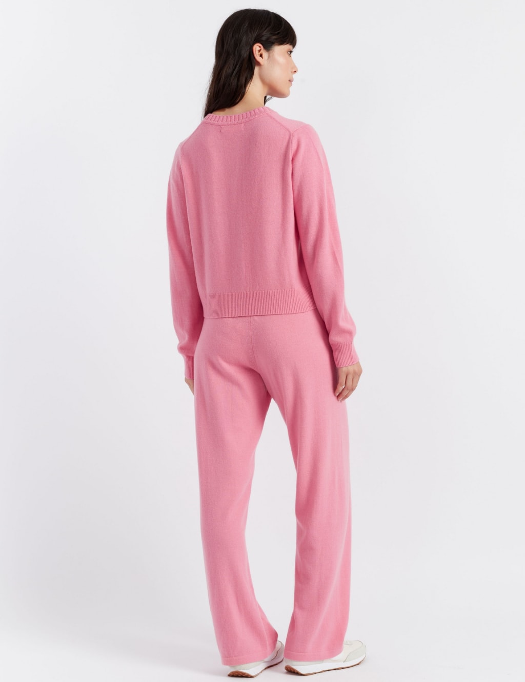 Wool Rich Wide Leg Relaxed Joggers with Cashmere 3 of 3
