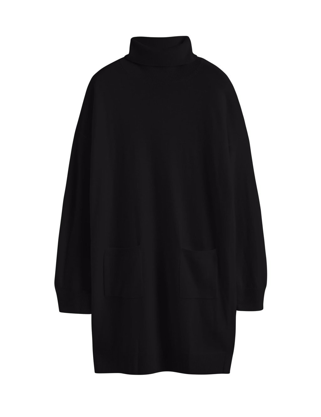 Wool Rich Knitted Roll Neck Mini Dress with Cashmere 2 of 6