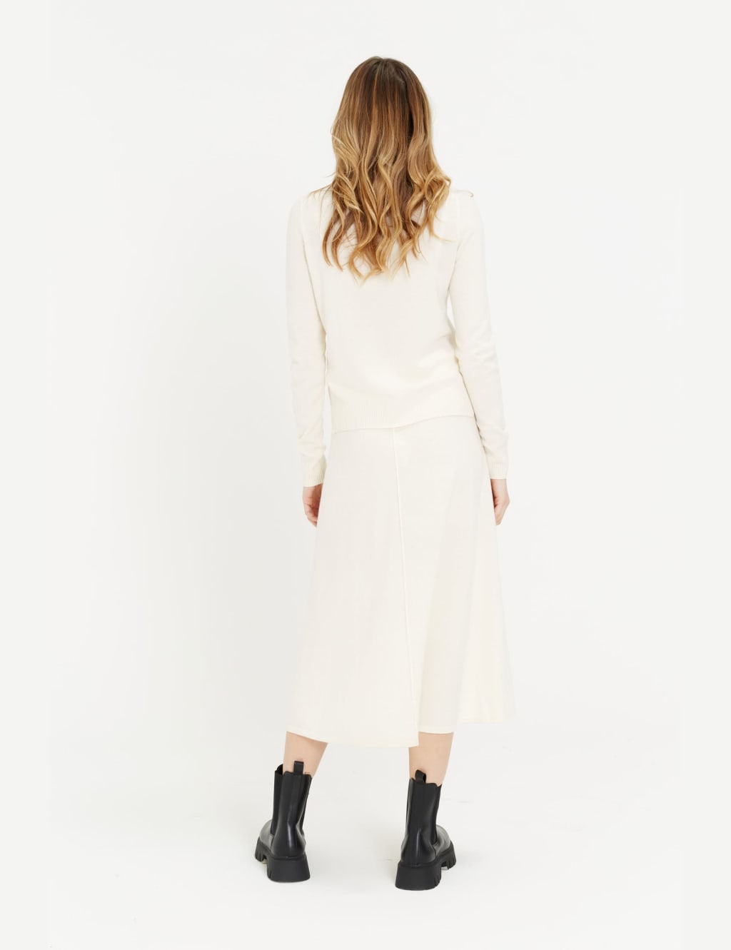 Midi A-Line Skirt with Cashmere 3 of 3