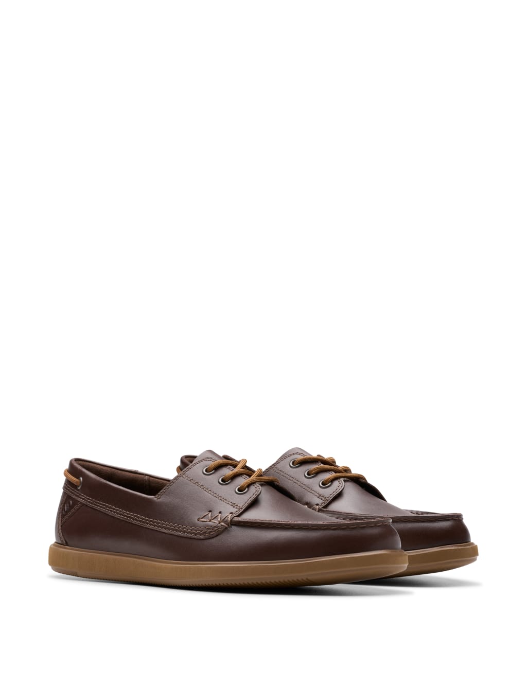 Leather Flat Boat Shoes Clarks M S