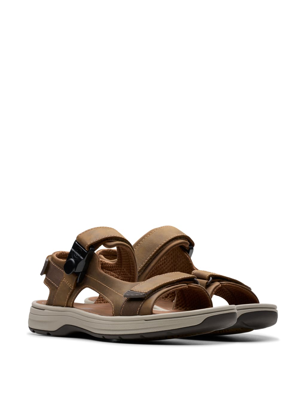 Leather Strappy Flat Sandals