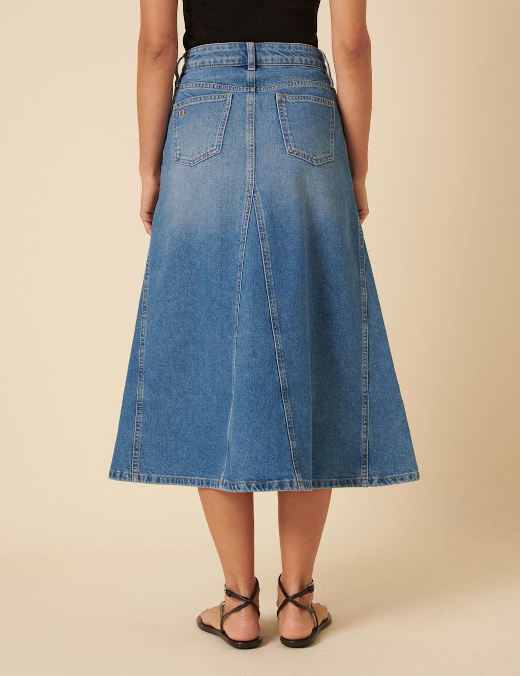 Denim Midi Skirt 5 of 7