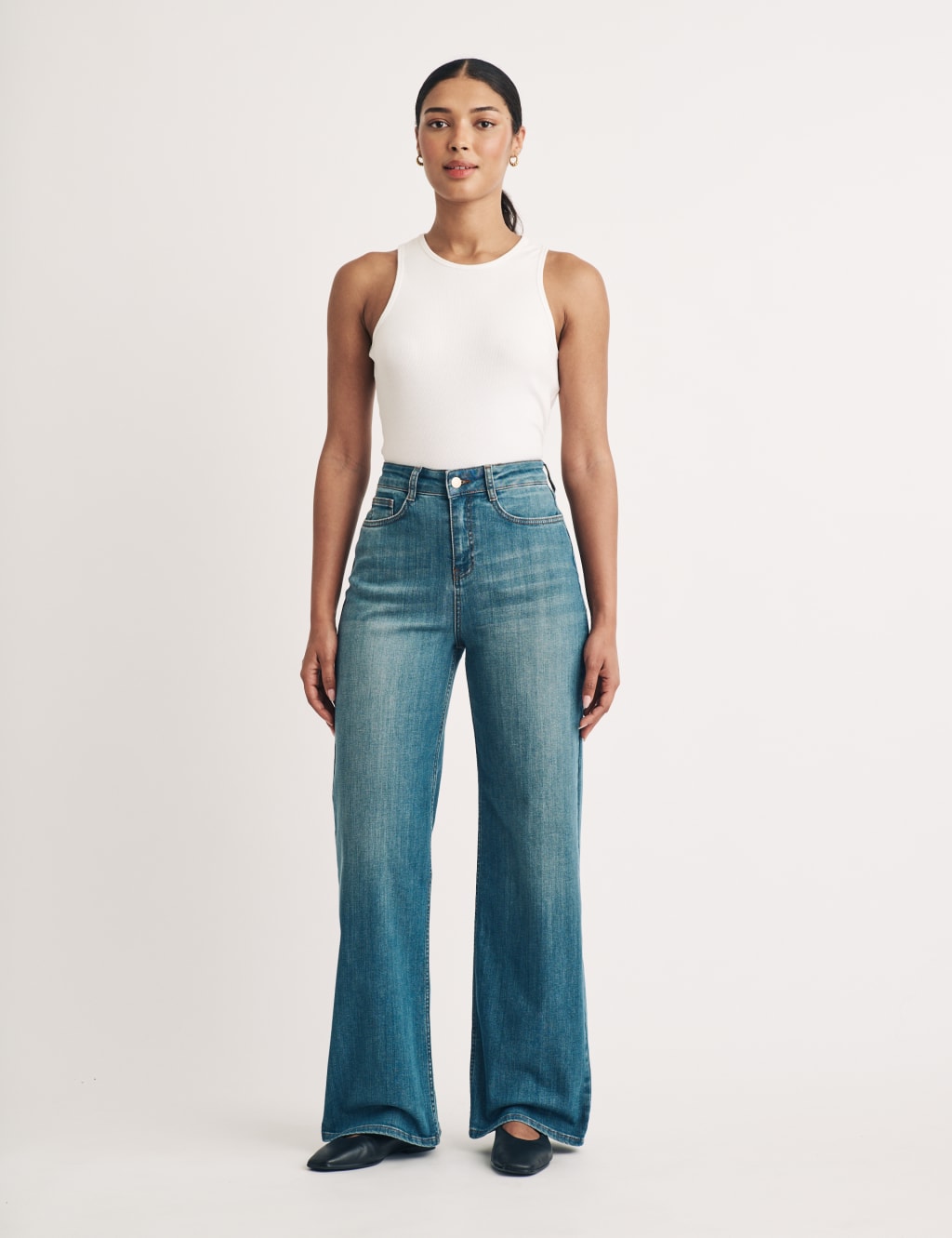 High Waisted Wide Leg Jeans 2 of 5