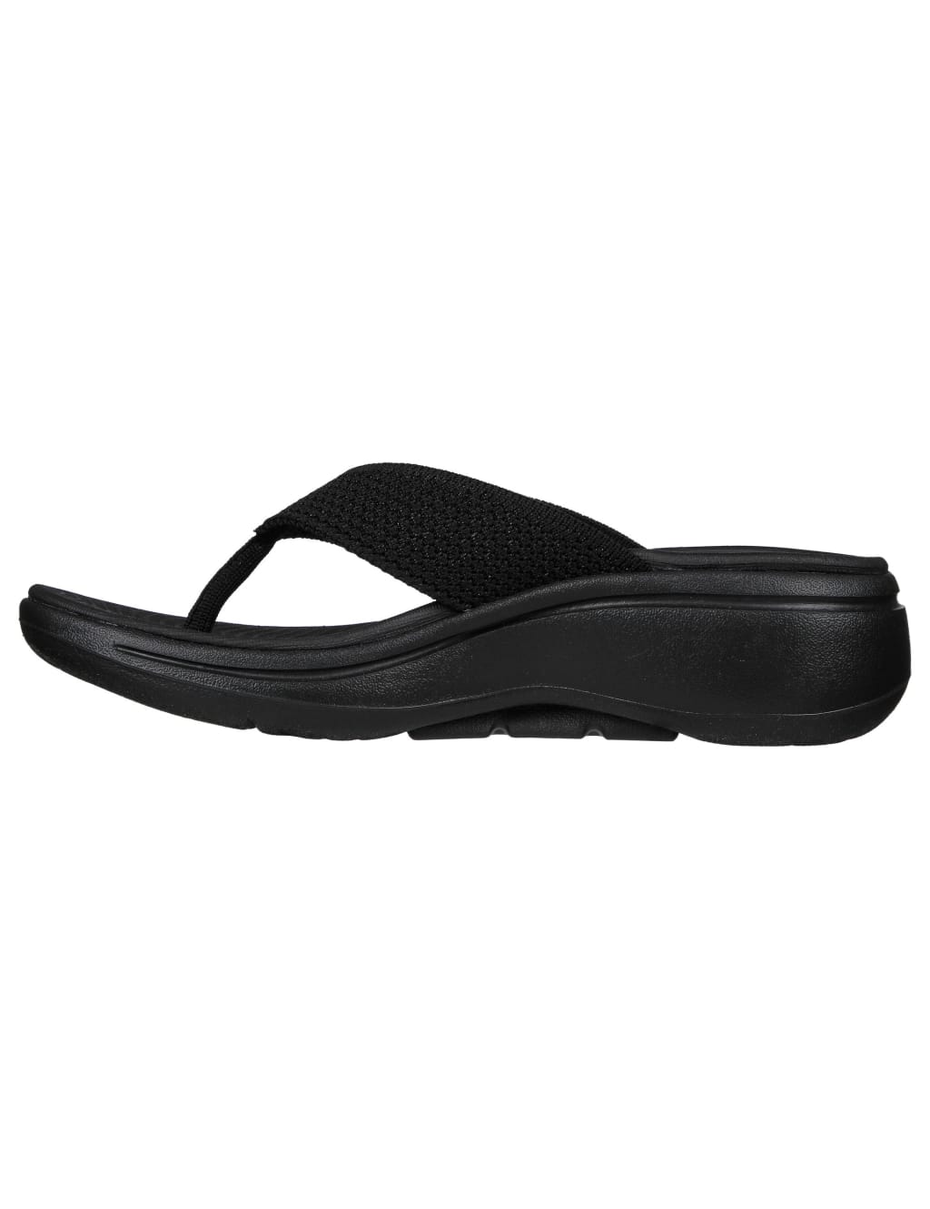 Skechers black womens flip flops store