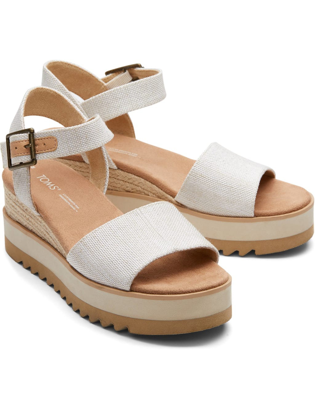 Canvas Buckle Ankle Strap Wedge Espadrilles 2 of 5