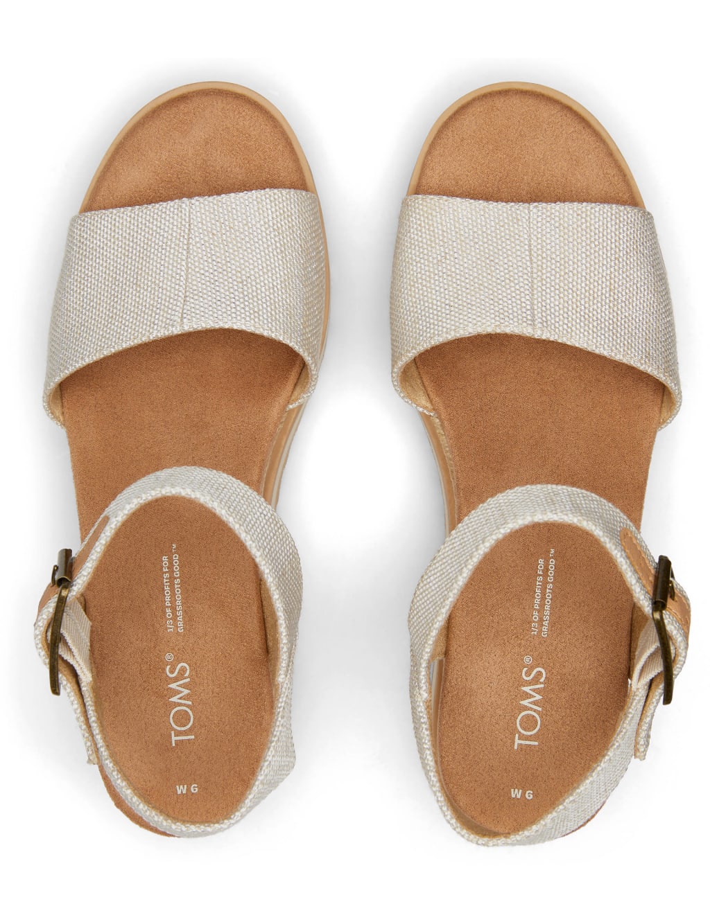 Canvas Buckle Ankle Strap Wedge Espadrilles 3 of 5