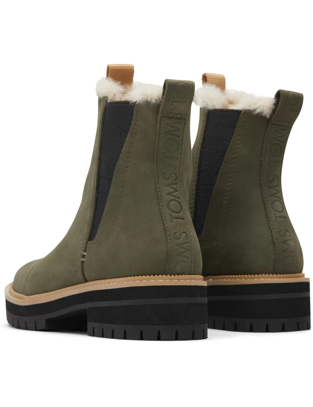 Leather Faux Fur Lining Ankle Boots 3 of 3