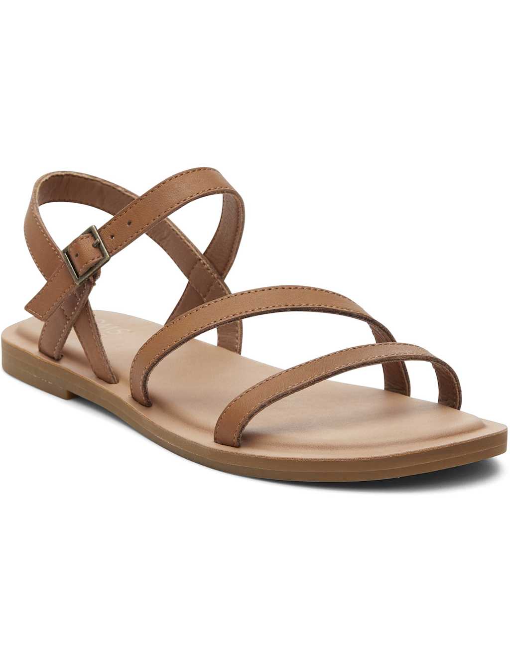 Leather Strappy Flat Sandals TOMS M S