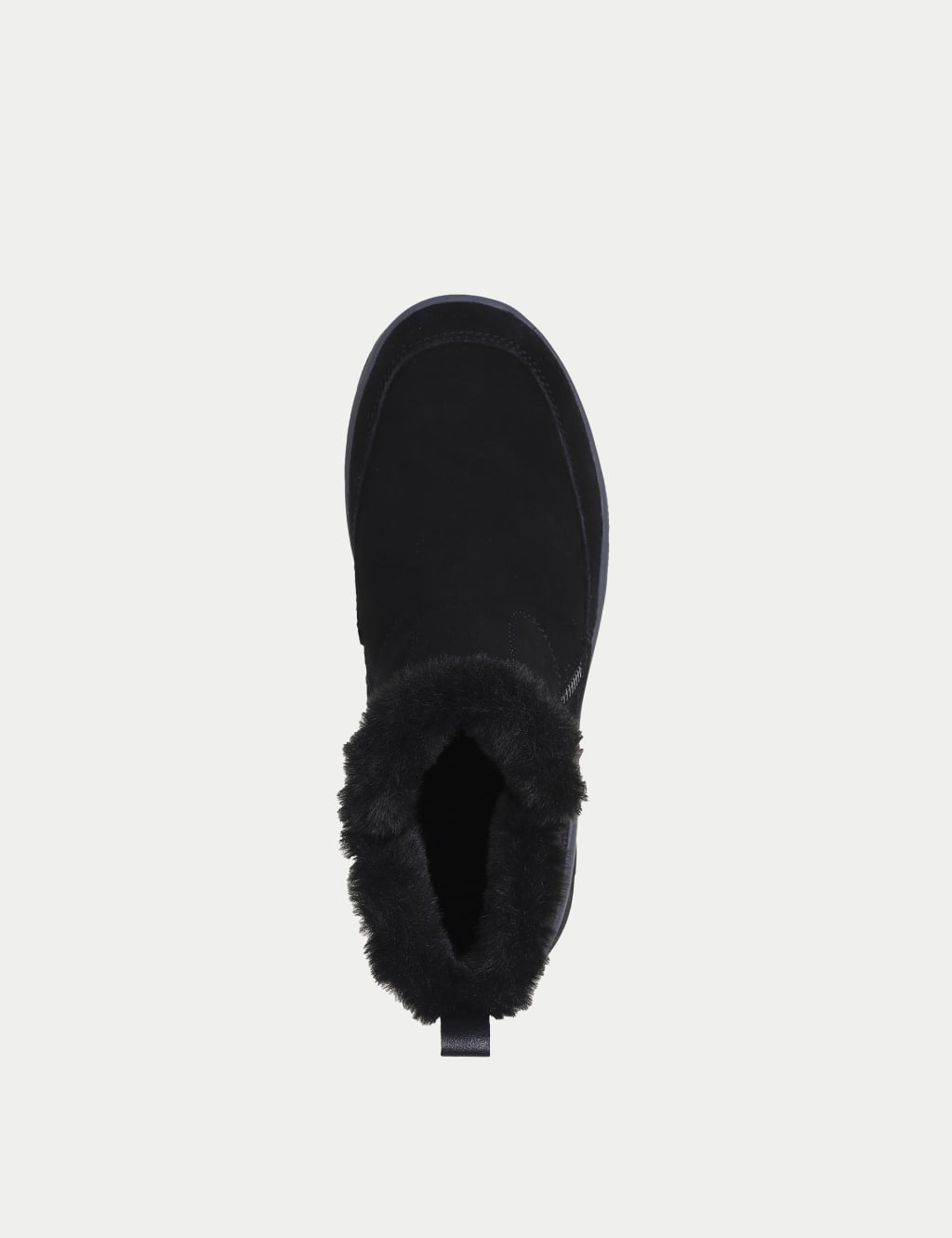 Suede Faux Fur Trim Flat Ankle Boots 4 of 5