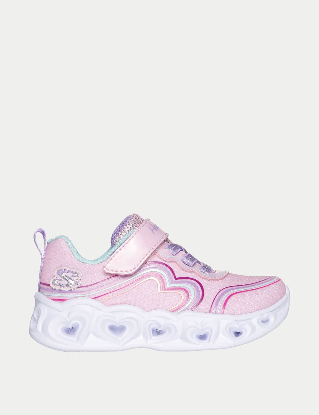 Kids Heart Lights Retro Trainers 4 Small 9 Small Skechers M S