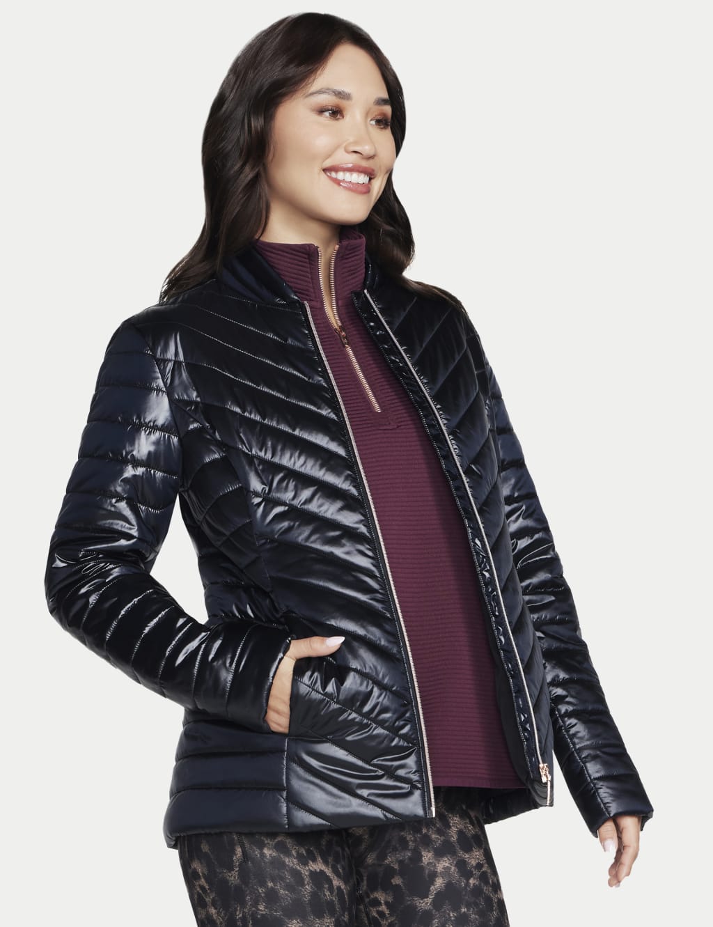 Goshield Shine Padded Puffer Jacket Skechers M S