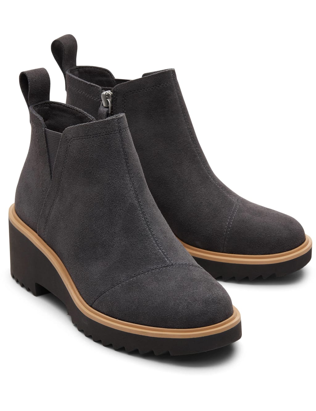 Suede platform ankle boots 2025