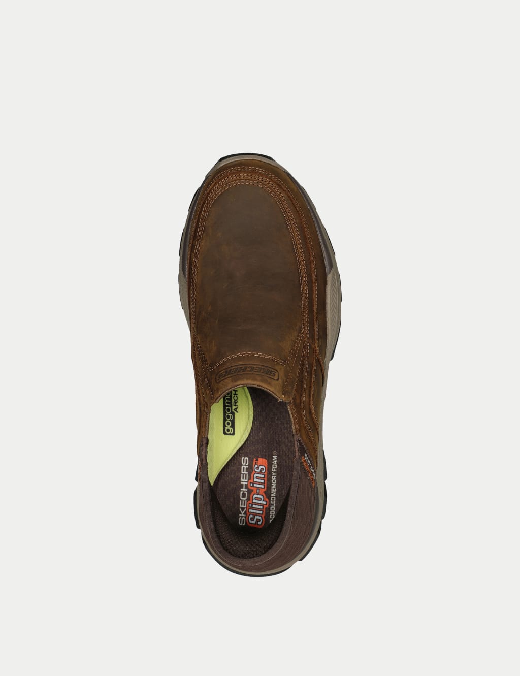 Extra Wide Fit Respected Elgin Slip ins Leather Trainers Skechers M S