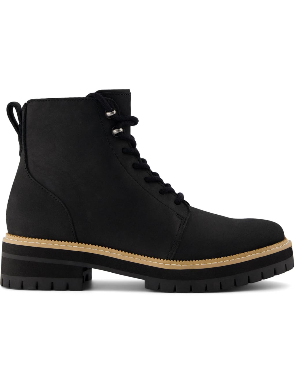 Leather Hiker Flat Ankle Boots