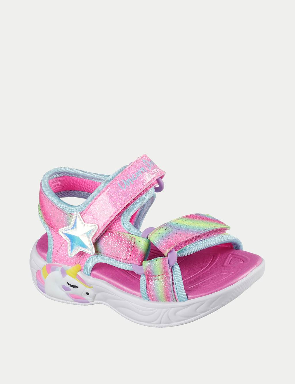 Kids' Light-up Unicorn Riptape Sandals (4 Small - 4 Large) 3 of 5