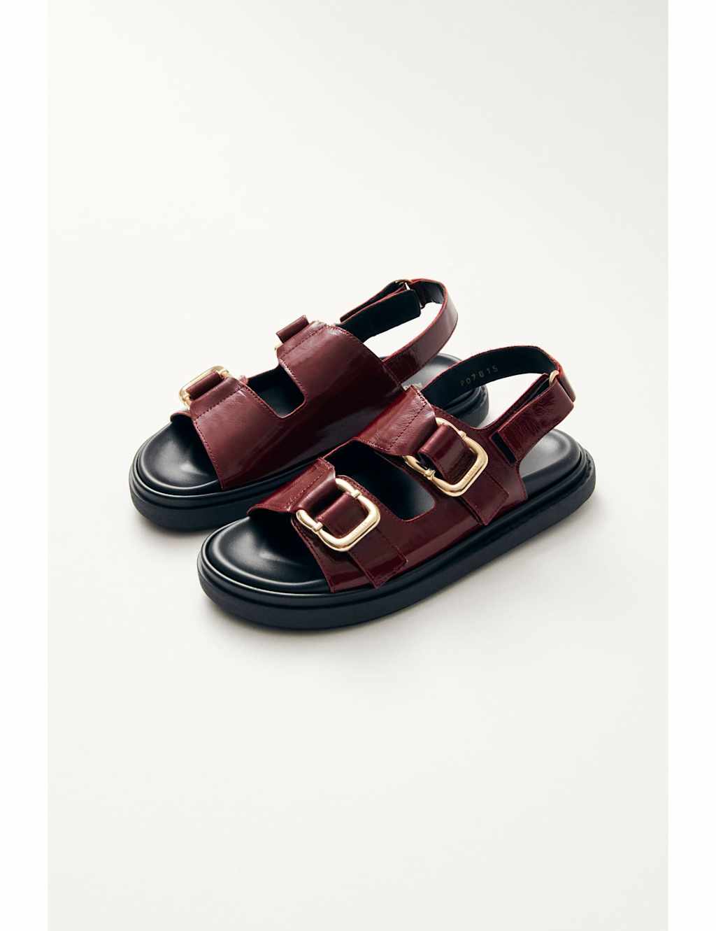 Harper Onix Leather Buckle Footbed Sandals 2 of 5