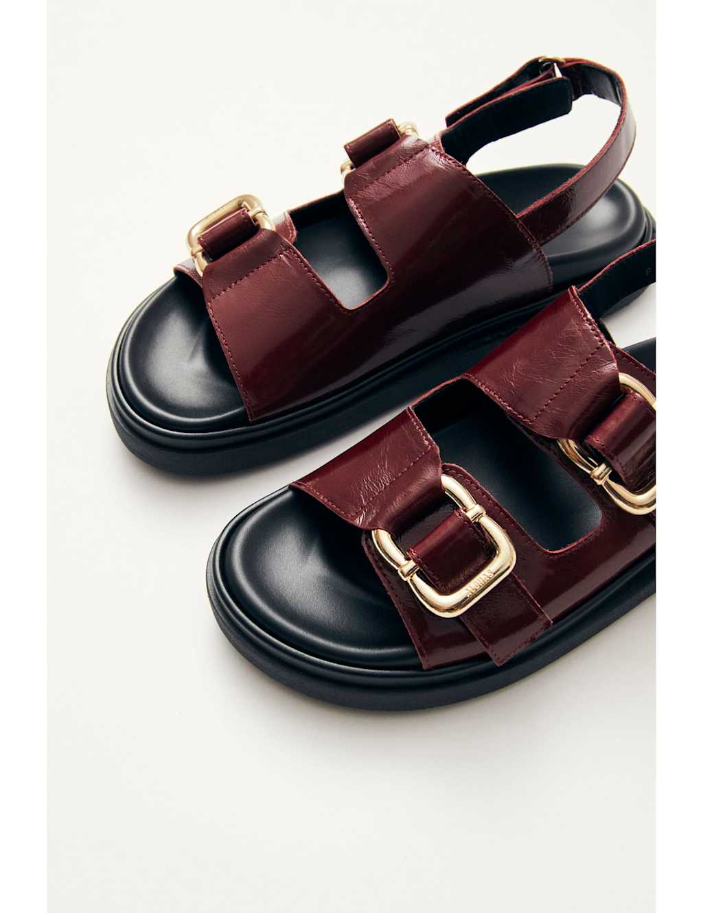 Harper Onix Leather Buckle Footbed Sandals 3 of 5