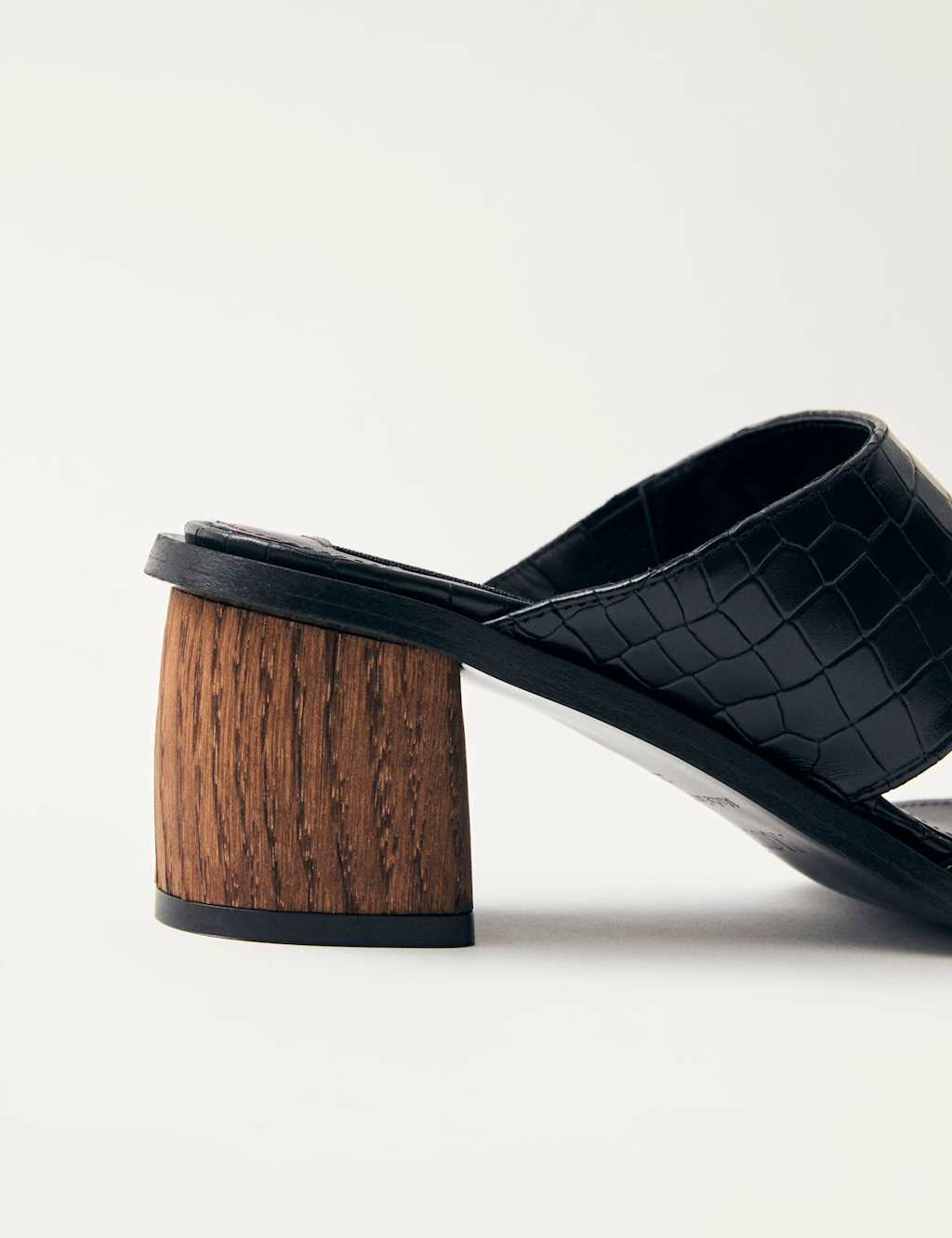 Gabin Leather Croc Asymmetric Mules 5 of 6