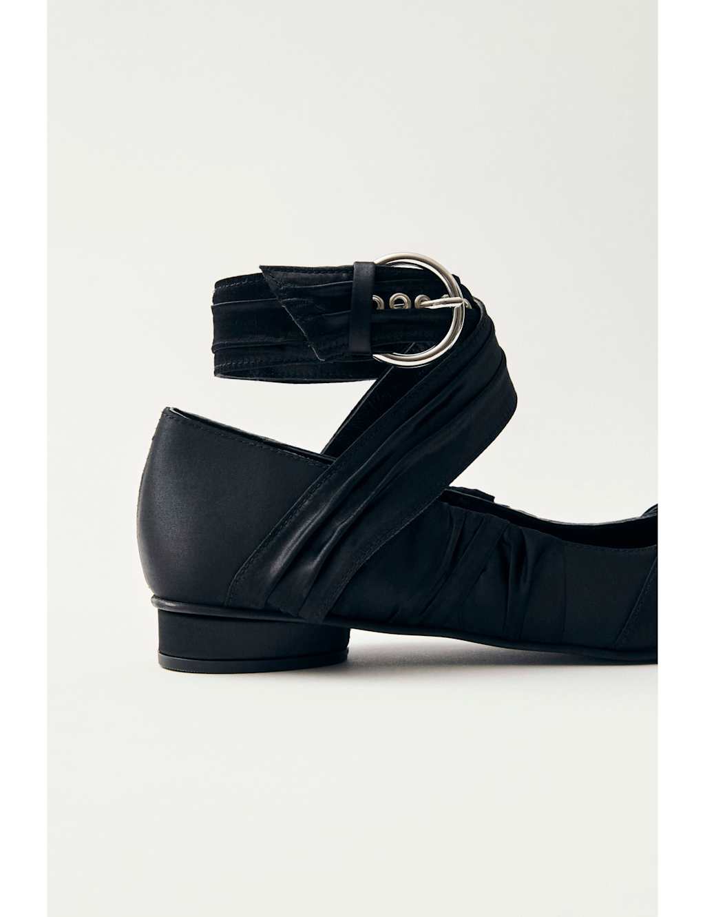 Volant Satin Flat Ballet Pumps 2 of 4