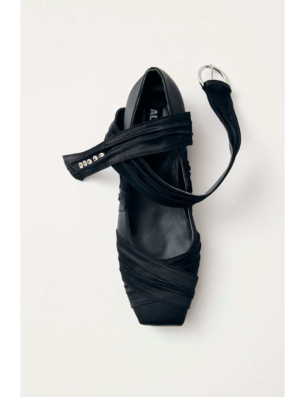 Volant Satin Flat Ballet Pumps 3 of 4