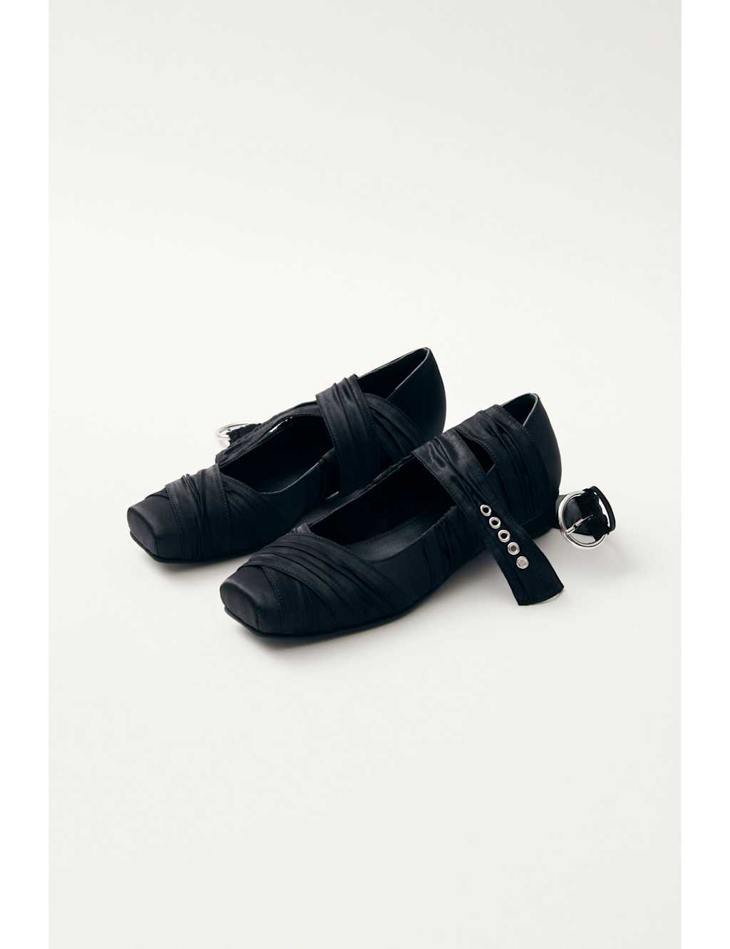 Volant Satin Flat Ballet Pumps 4 of 4