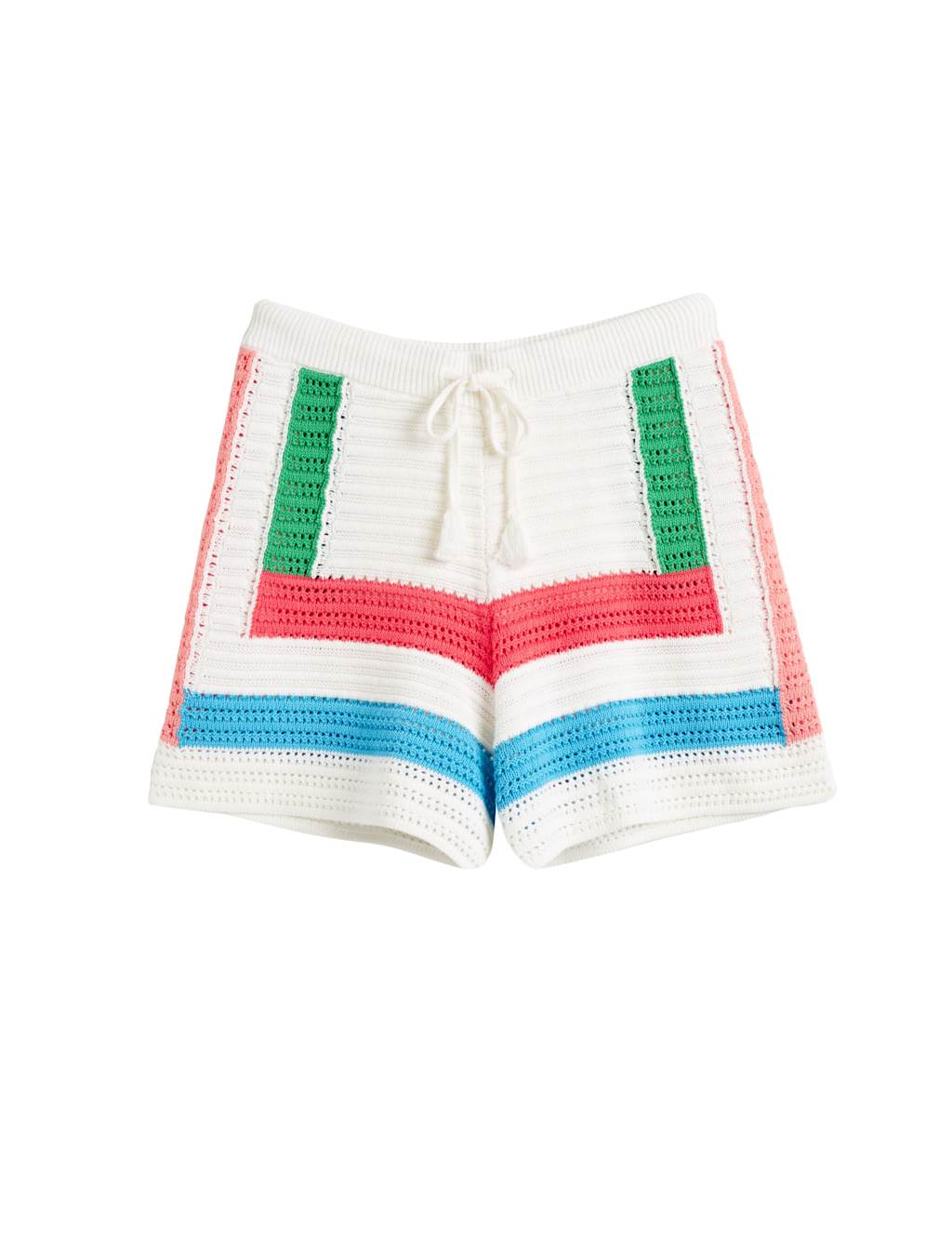 Pure Cotton Colour Block High Waisted Shorts 2 of 3