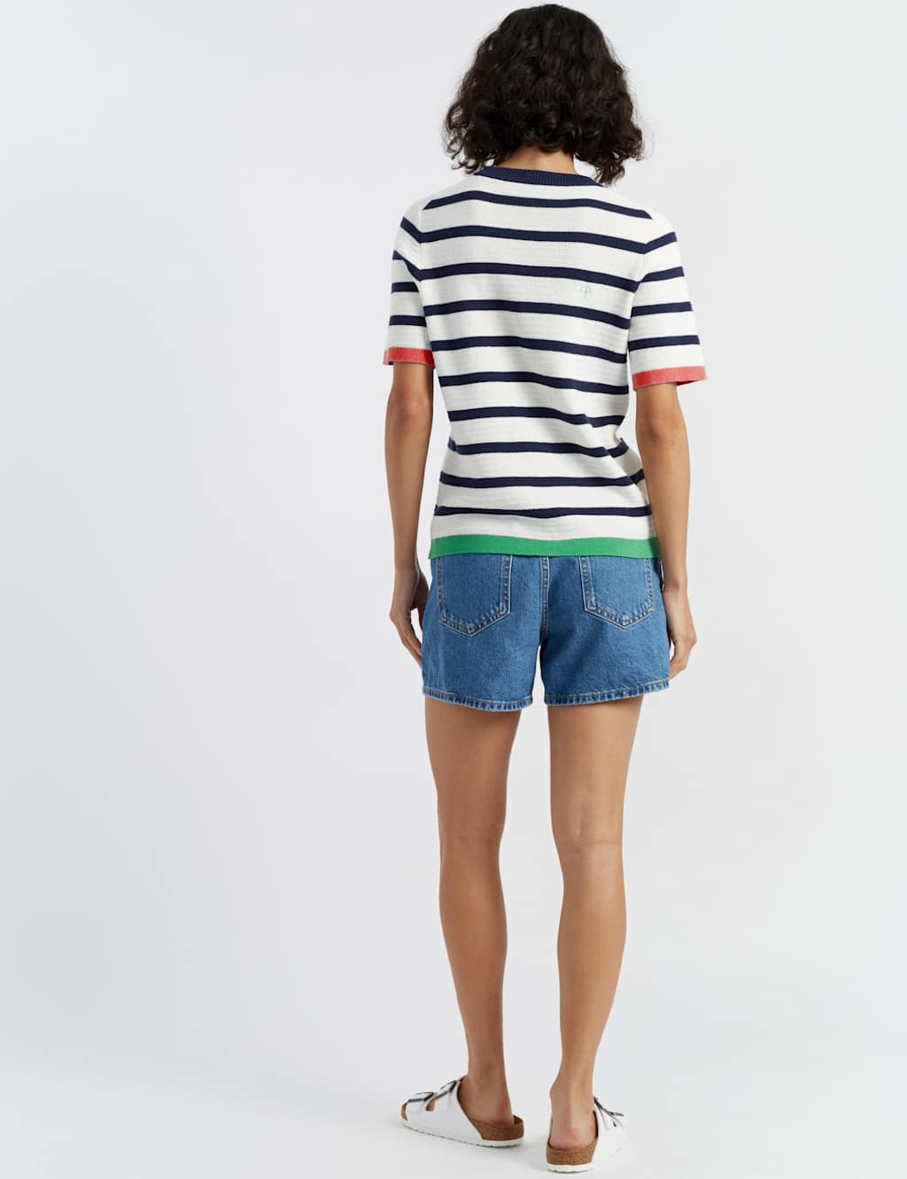 Pure Cotton Striped Heart T-Shirt 3 of 3