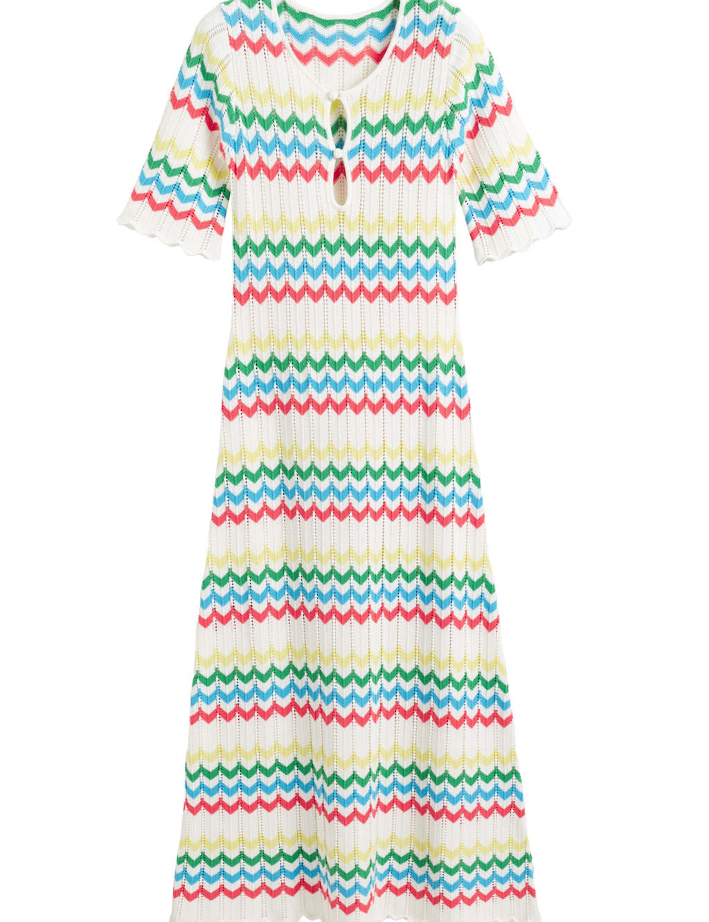 Pure Cotton Knitted Striped Maxi Dress 2 of 8