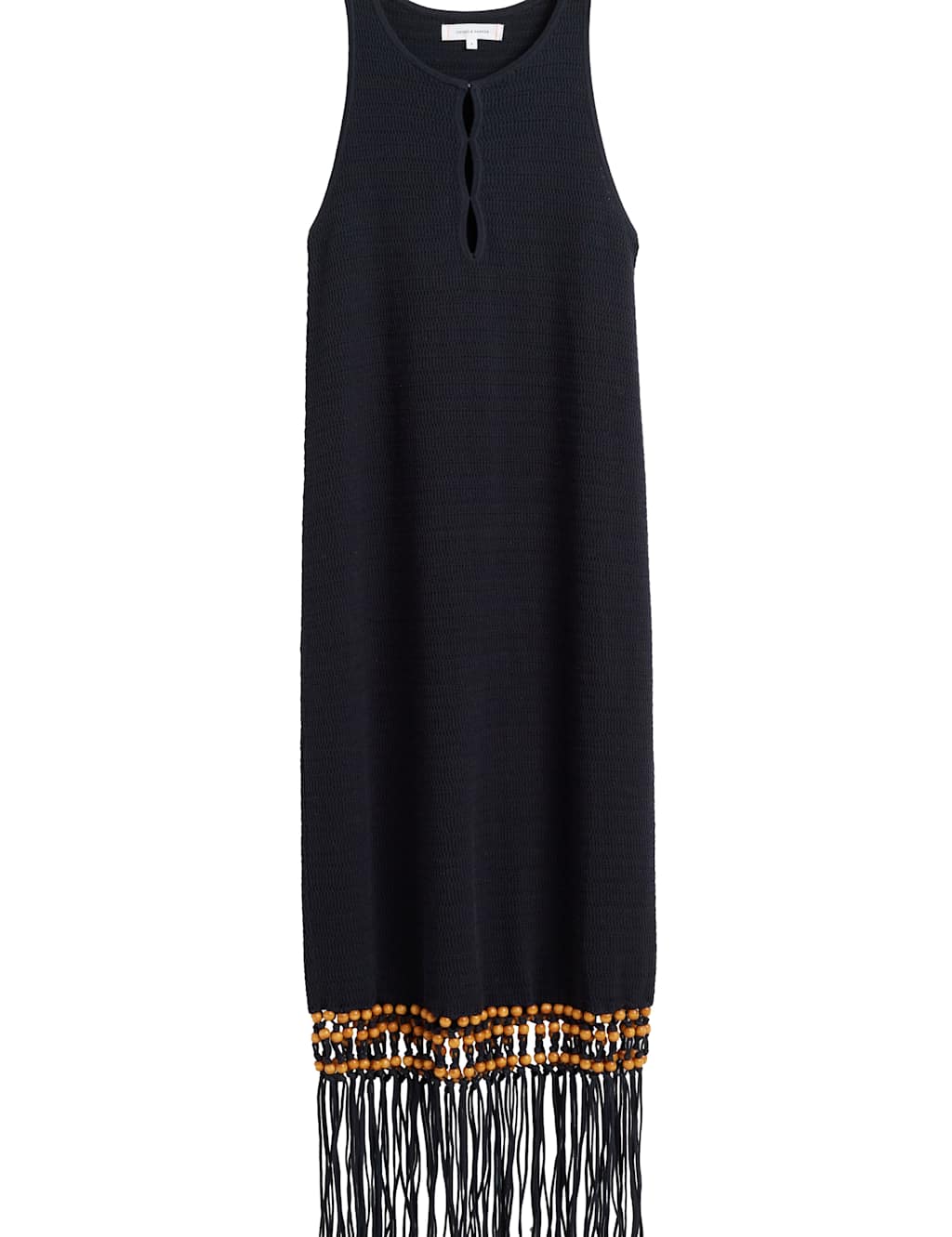 Pure Cotton Beaded Midi Swing Dress 2 of 3