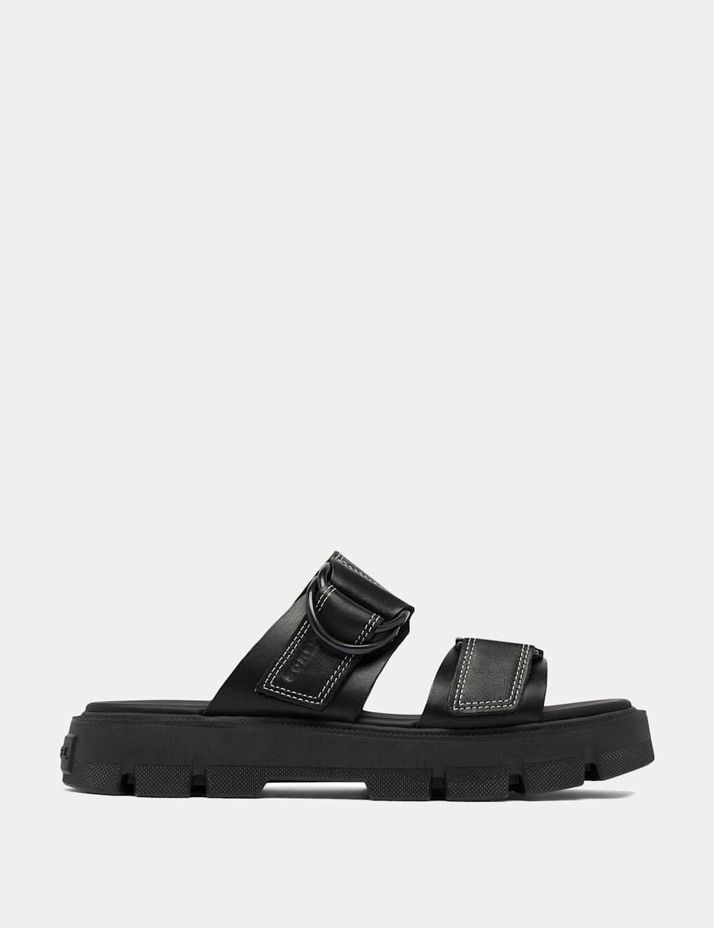 Rein Leather Chunky Flatform Sliders 1 of 8