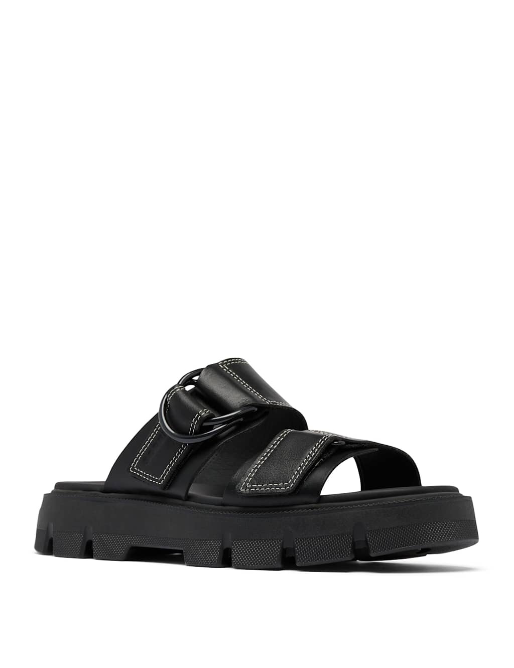 Rein Leather Chunky Flatform Sliders 4 of 8