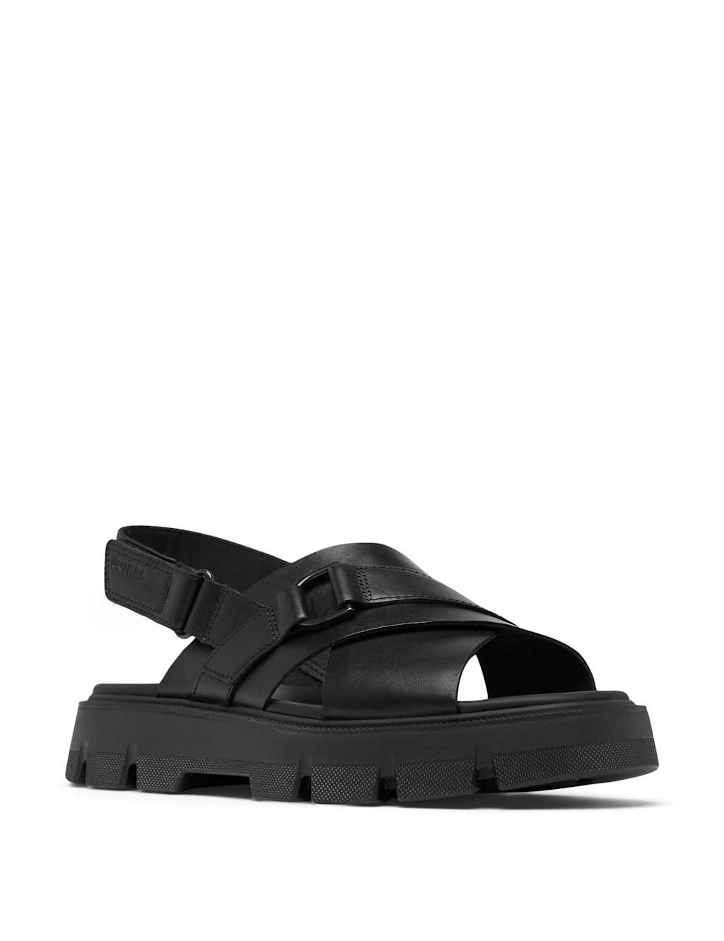 Rein Leather Crossover Chunky Flat Sandals 3 of 8