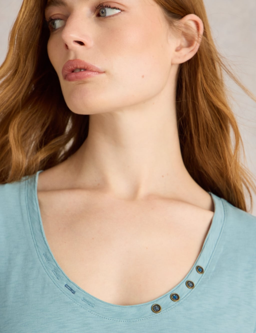 Pure Cotton Scoop Neck T-Shirt 5 of 6