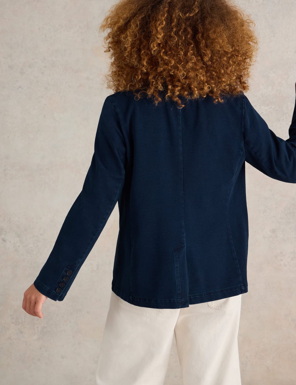 Denim Single Breasted Blazer Coat 4 of 6