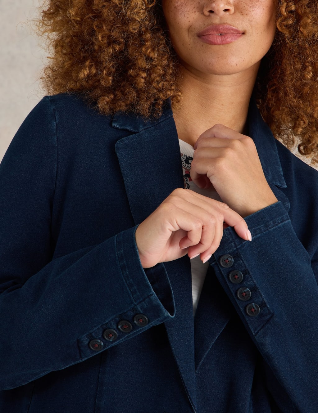 Denim Single Breasted Blazer Coat 5 of 6
