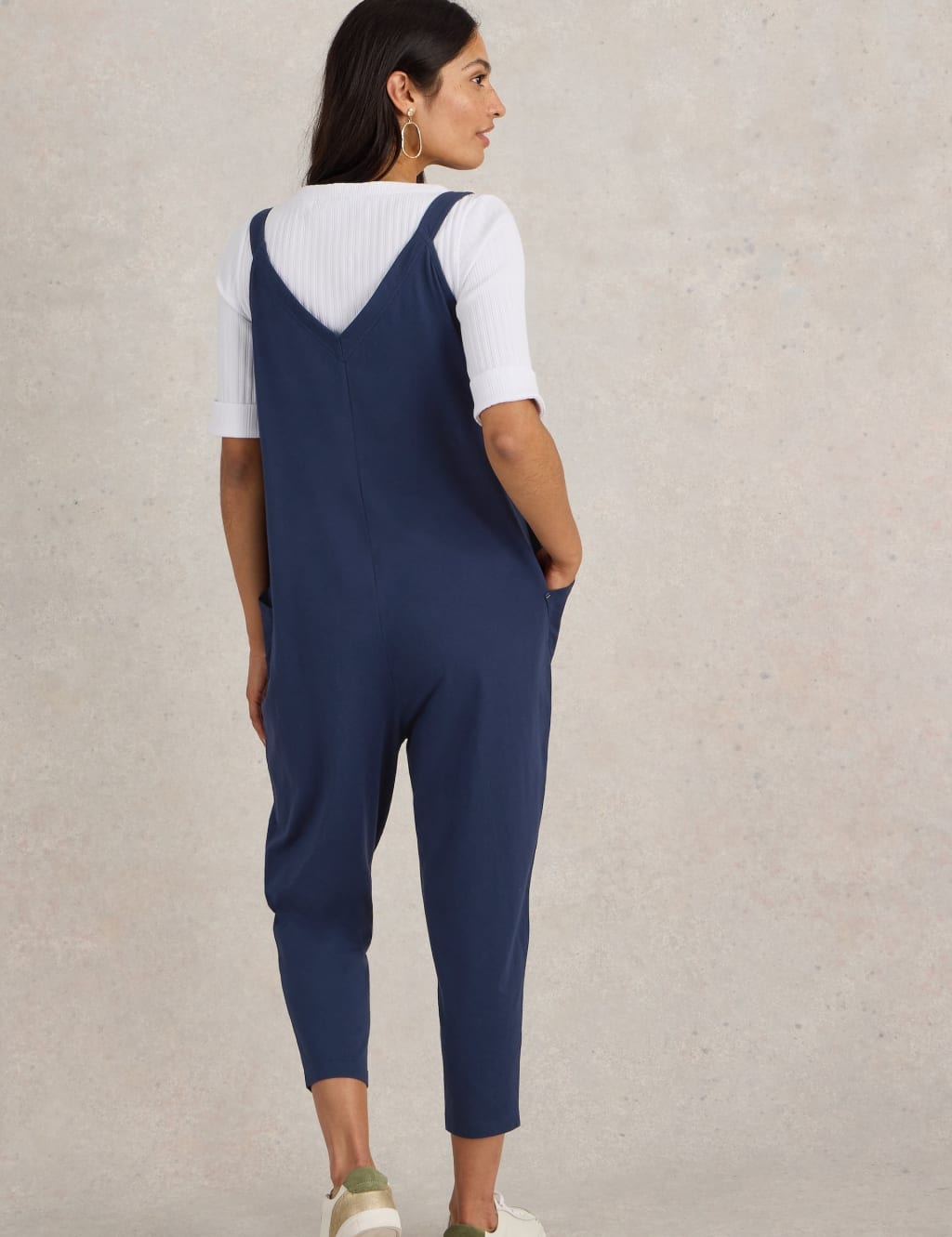 Cotton Rich Jersey Cropped Jumpsuit 3 of 6