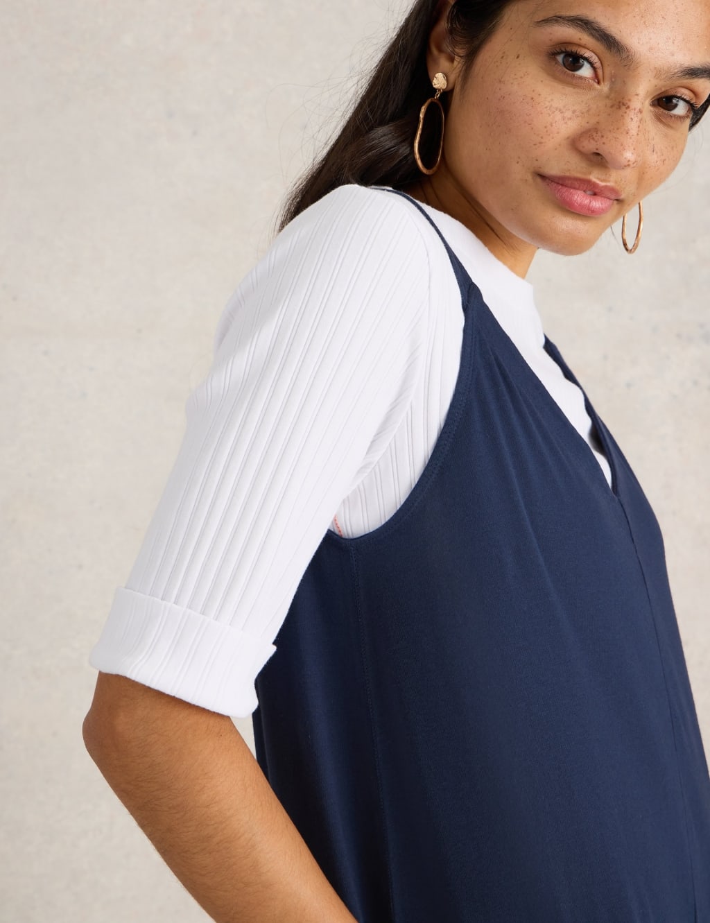 Cotton Rich Jersey Cropped Jumpsuit 4 of 6
