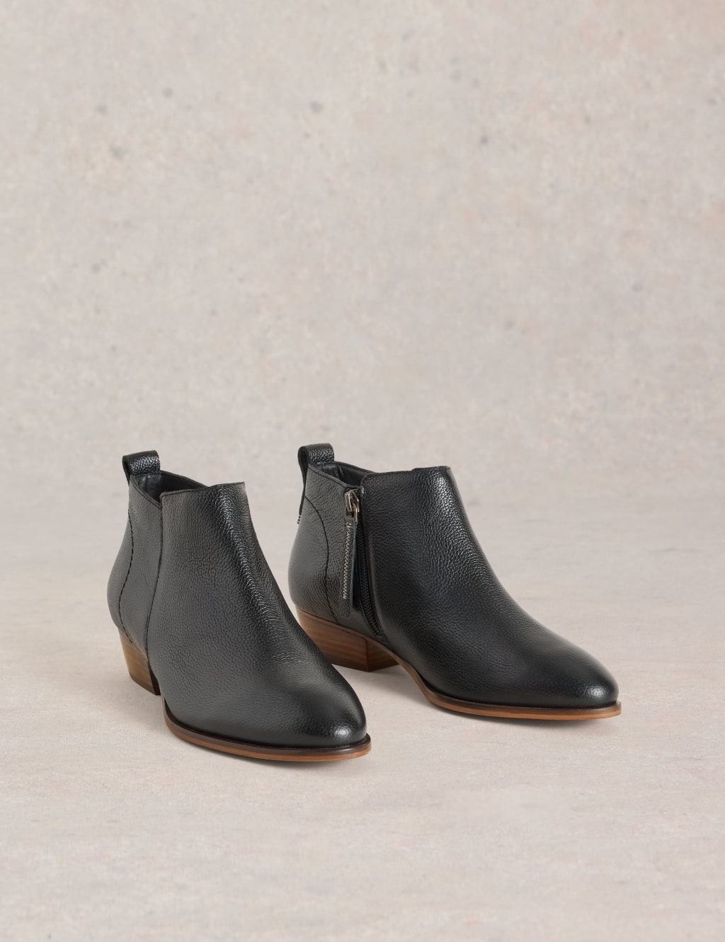 Wide Fit Leather Ankle Boot White Stuff M S