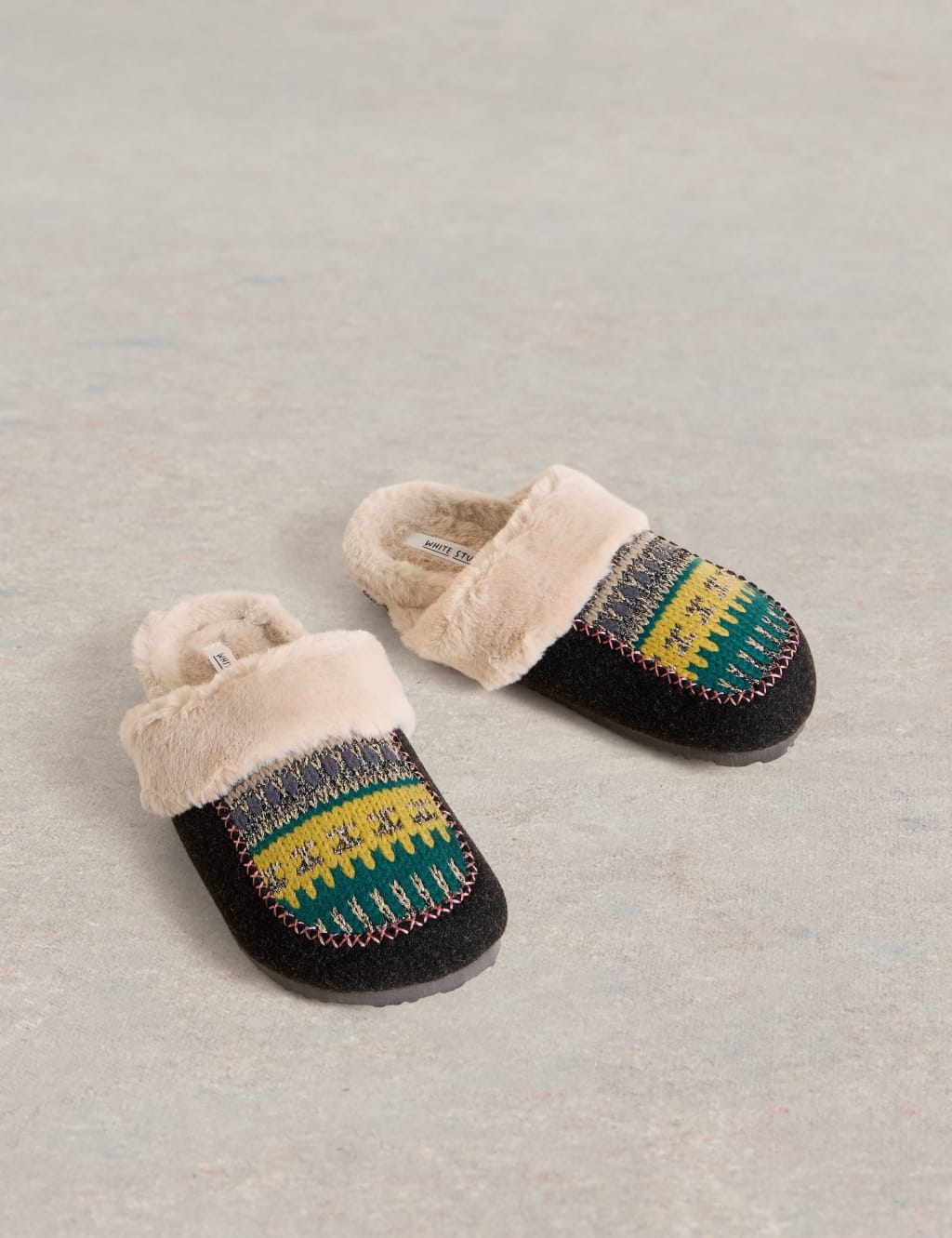 Womens shearling lined slippers outlet
