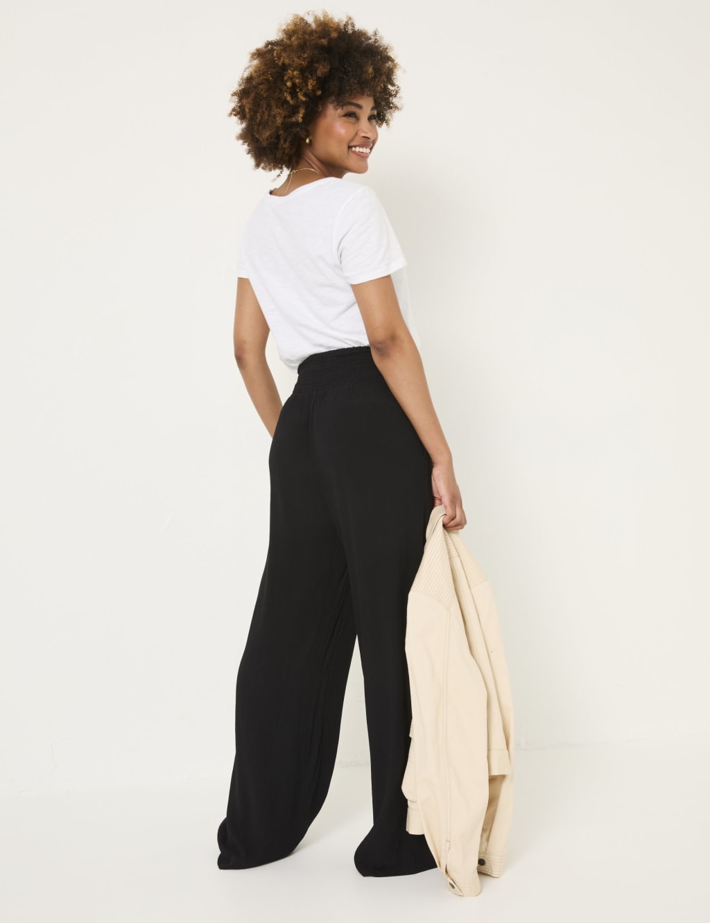 Elasticated Waist Palazzo Trousers 5 of 10
