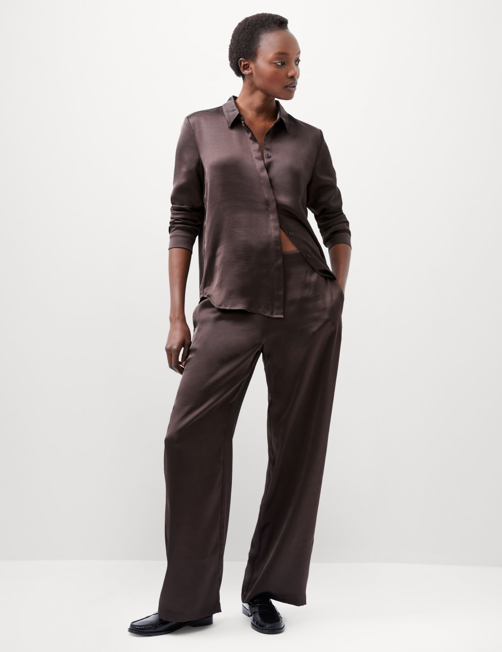 Satin Collared Button Through Shirt 3 of 6