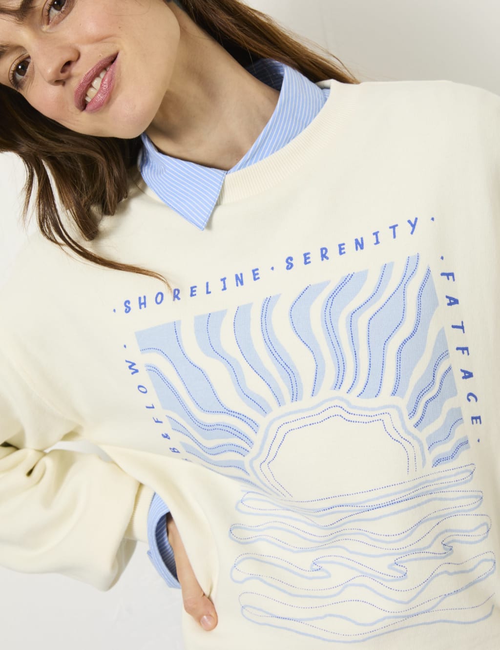 Pure Cotton Printed Slogan Sweatshirt 4 of 5