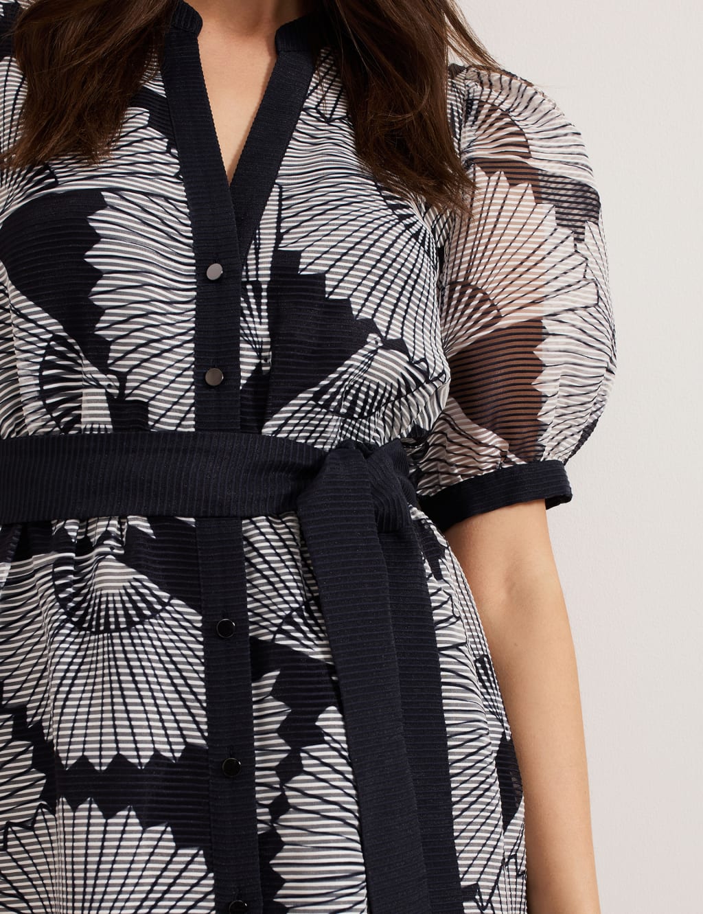 Printed V-Neck Midi Skater Dress 6 of 8