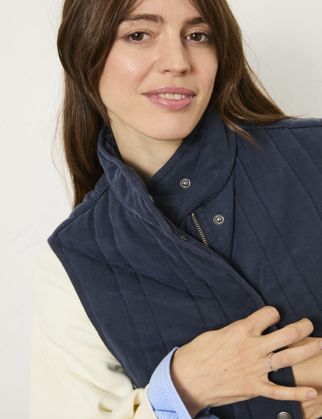 Modal Quilted High Neck Gilet 5 of 5