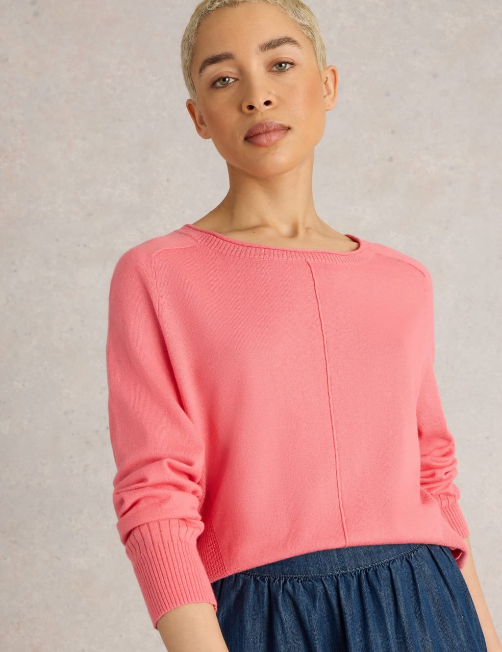 Cotton Rich Slash Neck Jumper White Stuff M S