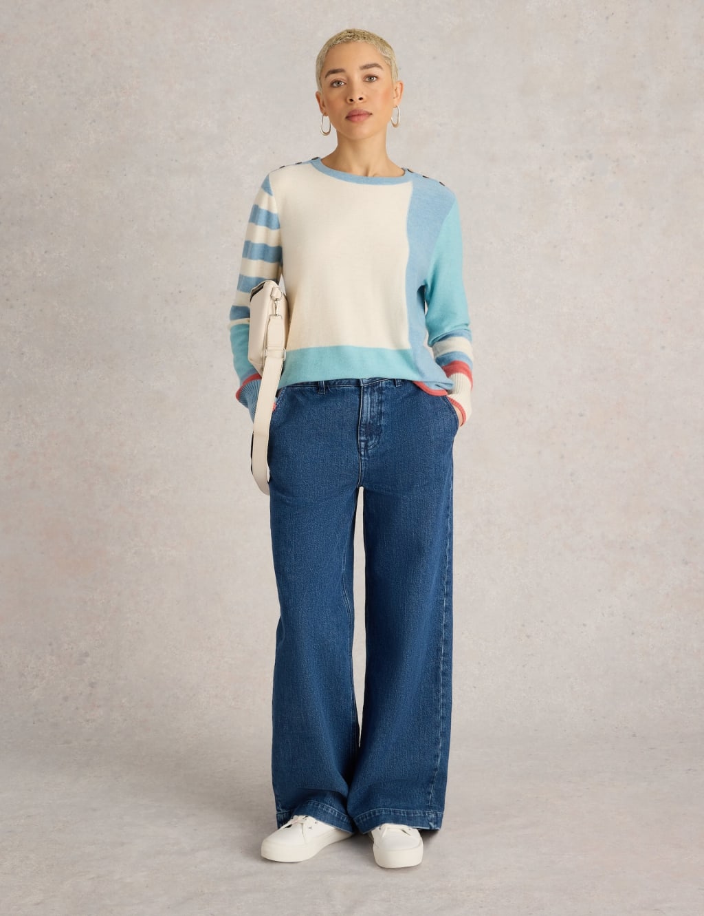 Marks and spencer colour block jumper on sale