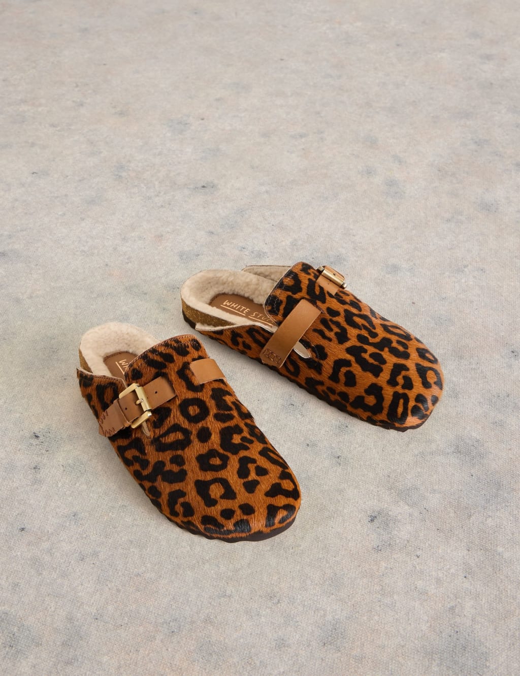 Leopard print mules shop