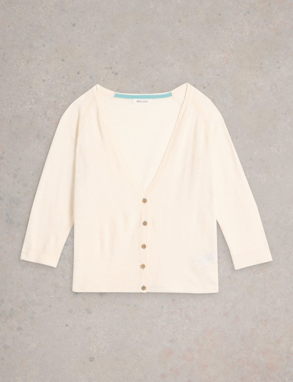 Cotton Rich V-Neck Cardigan with Linen 2 of 6