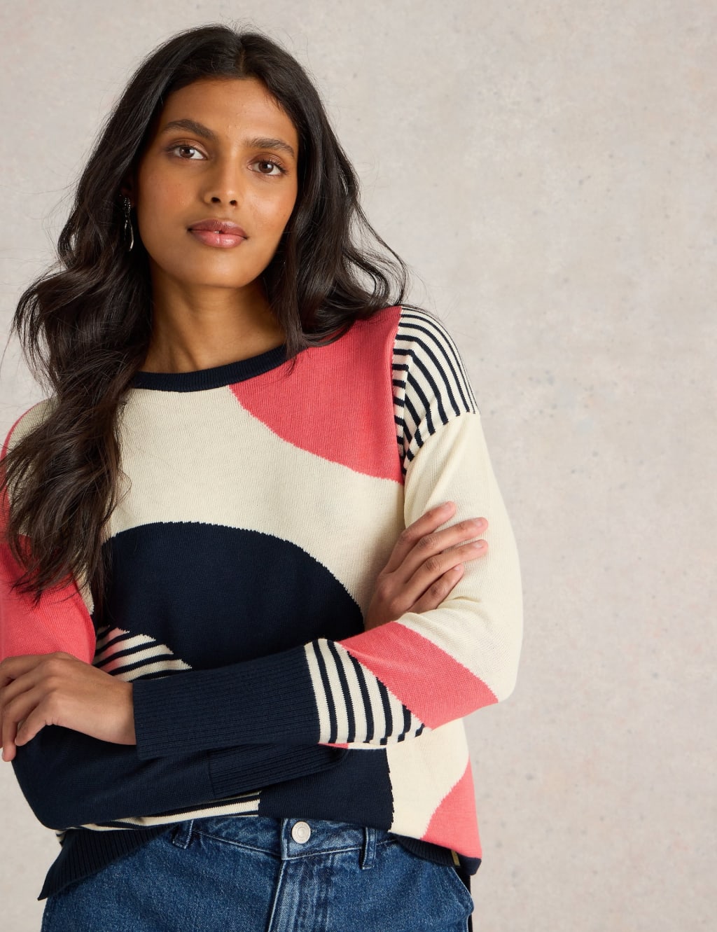 Marks and spencer colour block jumper store